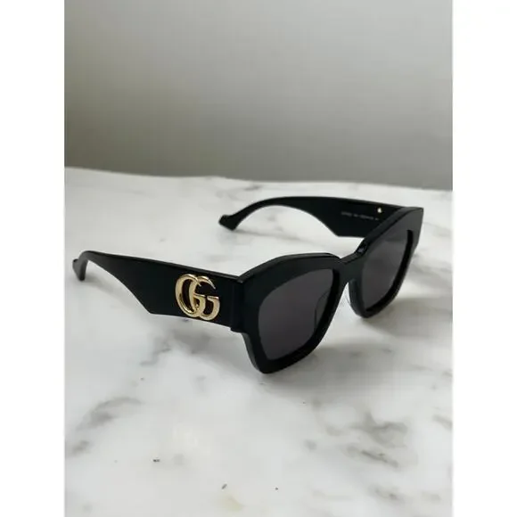 NEW Gucci GG1422S Black Thick Rim Marmont Cat Eye Sunglasses